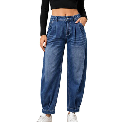 【S-XL】👖Női magas derekú harem farmernadrág