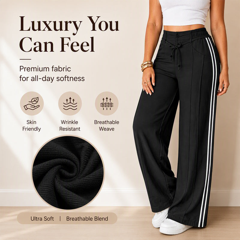 【S-2XL】👖Női széles szárú, húzózsinóros nadrág